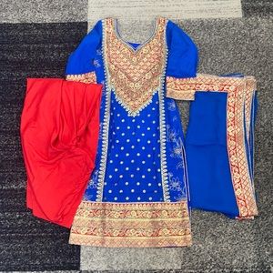 Punjabi Silk Salwar Kurta Suit